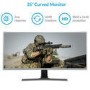 GRADE A2 - electriQ 35" WQHD 100Hz HDR FreeSync Curved UltraWide Gaming Monitor  