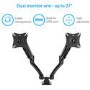 electriQ Dual Monitor Arms with USB Ports for monitors up to 27 inch