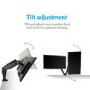 electriQ Dual Monitor Arms with USB Ports for monitors up to 27 inch
