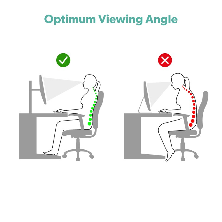 electriQ Dual Monitor Arms for monitors up to 27 inch