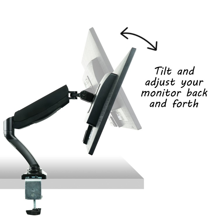 GRADE A1 - Single Monitor Bracket with USB Ports