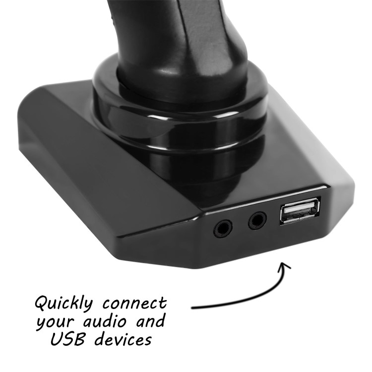 GRADE A1 - Single Monitor Bracket with USB Ports