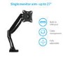 Ex Demo electriQ Single Monitor Arm with USB Ports for monitors upto 27 Inch