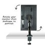 GRADE A1 - Single Monitor Bracket with USB Ports