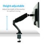 Ex Demo electriQ Single Monitor Arm with USB Ports for monitors upto 27 Inch