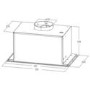 Refurbished electriQ Eiq52gcanopy 52cm Canopy Cooker Hood with Gesture and Remote Control
