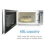 electriQ 1250W 60L Large Capacity Programmable Commercial Freestanding Microwave with Humidity Senso