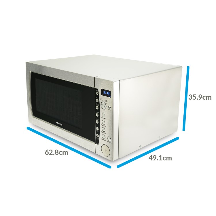electriQ 1250W 60L Large Capacity Programmable Commercial Freestanding Microwave with Humidity Senso