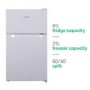 Refurbished electriQ Eiqucffwh Freestanding 86 Litre 60/40 Fridge Freezer White
