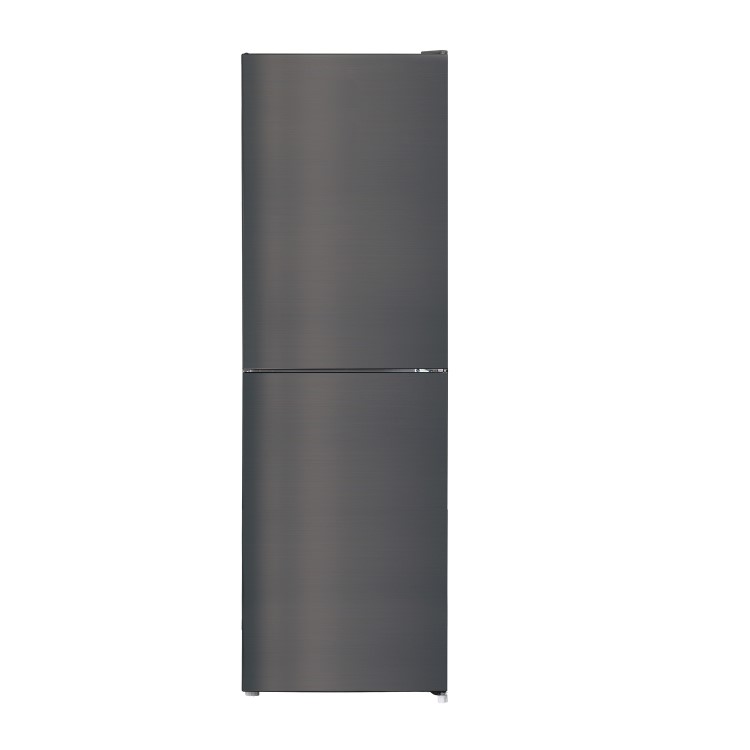 GRADE A2 - electriQ 253 Litre 50/50 Freestanding Fridge Freezer - Stainless steel