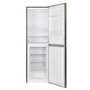 GRADE A2 - electriQ 253 Litre 50/50 Freestanding Fridge Freezer - Stainless steel