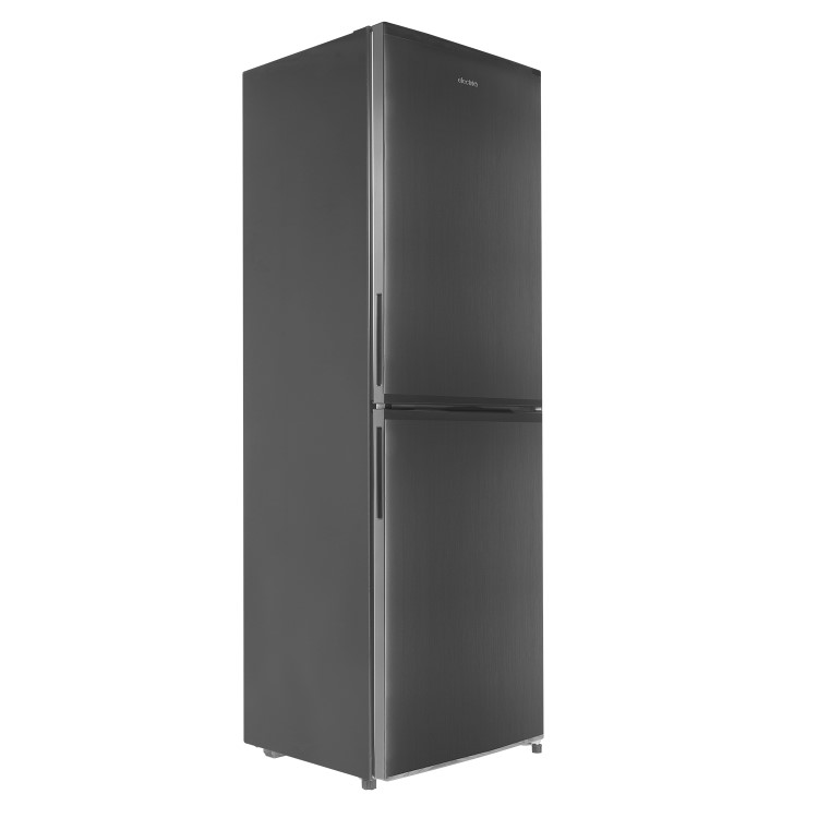 electriQ 253 Litre 50/50 Freestanding Fridge Freezer - Dark Inox