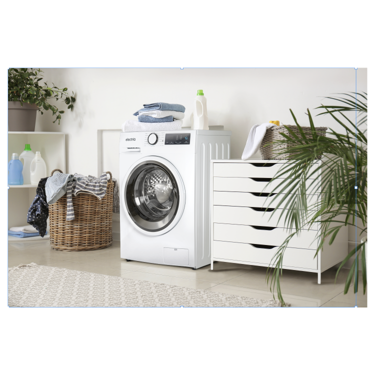 Refurbished electriQ Eqmwm8kgfl Freestanding 8KG 1400 Spin Washing Machine White