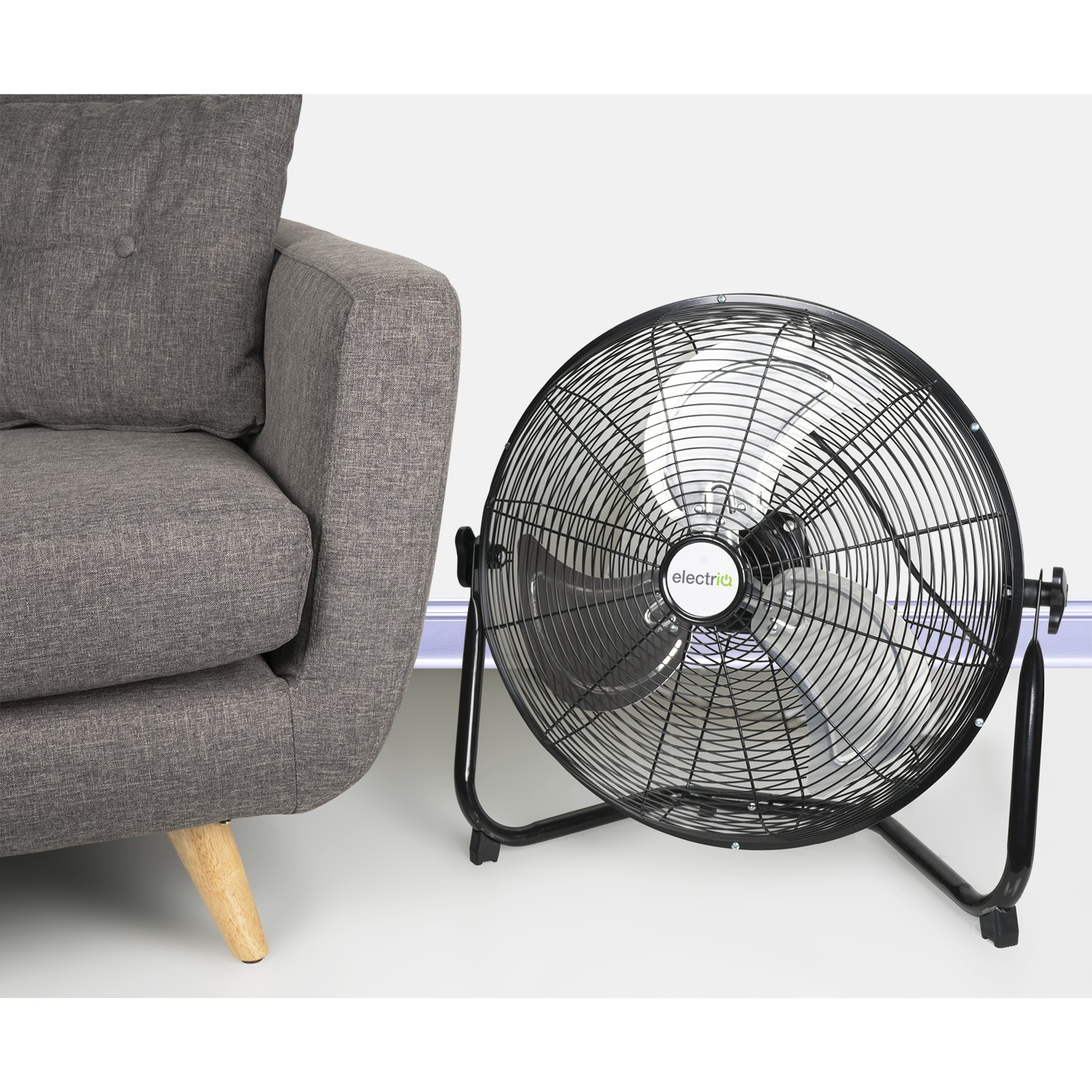 Electrix Fans electriQ 18 Inch High Velocity Floor Fan - Black | electriQ