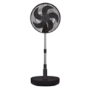 Refurbished electriQ 12-inch Rechargeable and Foldable Black Quiet DC Pedestal Fan