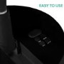 Refurbished electriQ 12-inch Rechargeable and Foldable Black Quiet DC Pedestal Fan