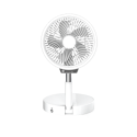FRF6LEDW electriQ 6 inch Rechargeable and Foldable Quiet DC Fan with LED Light - Ideal for Indoor or Outdoor