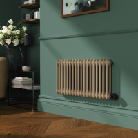 Beige Grey Horizontal Smart Electric Radiator with Wi-Fi Thermostat - 1200W - H400xW830mm - Bathroom Safe