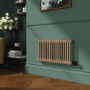Beige Grey Horizontal Smart Electric Radiator with Wi-Fi Thermostat - 1200W - H400xW830mm - Bathroom Safe