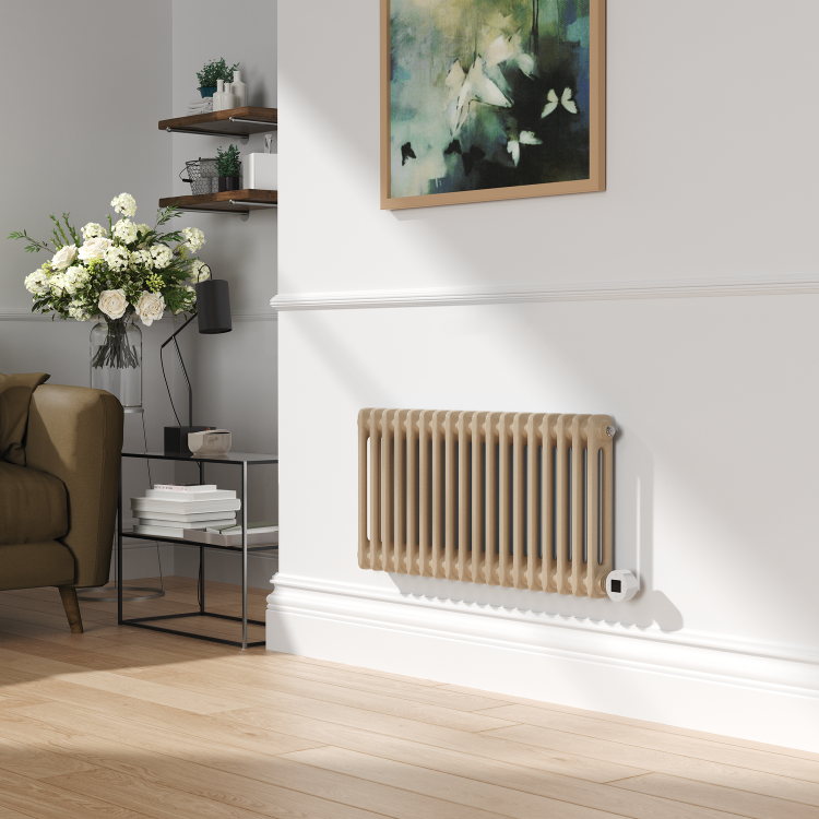 Cleopatra Horizontal Smart Electric Radiator with Wi-Fi Thermostat - 1200W - H400xW830mm - Bathroom Safe