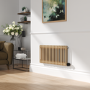 Elk Brown Horizontal Smart Electric Radiator with Wi-Fi Thermostat - 1200W - H400xW830mm - Bathroom Safe