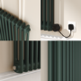 Evergreen Horizontal Smart Electric Radiator with Wi-Fi Thermostat - 1200W - H400xW830mm - Bathroom Safe