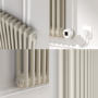 Linen Horizontal Smart Electric Radiator with Wi-Fi Thermostat - 1200W - H400xW830mm - Bathroom Safe