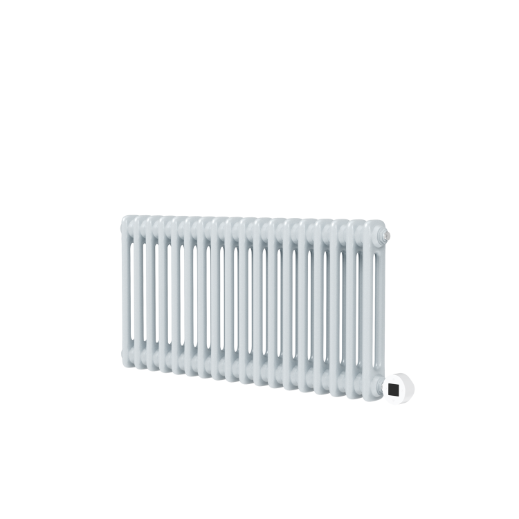 Salt & Pepper Horizontal Smart Electric Radiator with Wi-Fi Thermostat - 1200W - H400xW830mm - Bathroom Safe