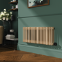 Elk Brown Horizontal Smart Electric Radiator with Wi-Fi Thermostat - 1200W - H400xW1190mm - Bathroom Safe