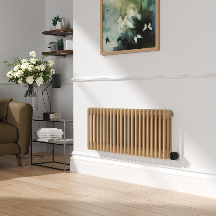 Elk Brown Horizontal Smart Electric Radiator with Wi-Fi Thermostat - 1200W - H400xW1190mm - Bathroom Safe
