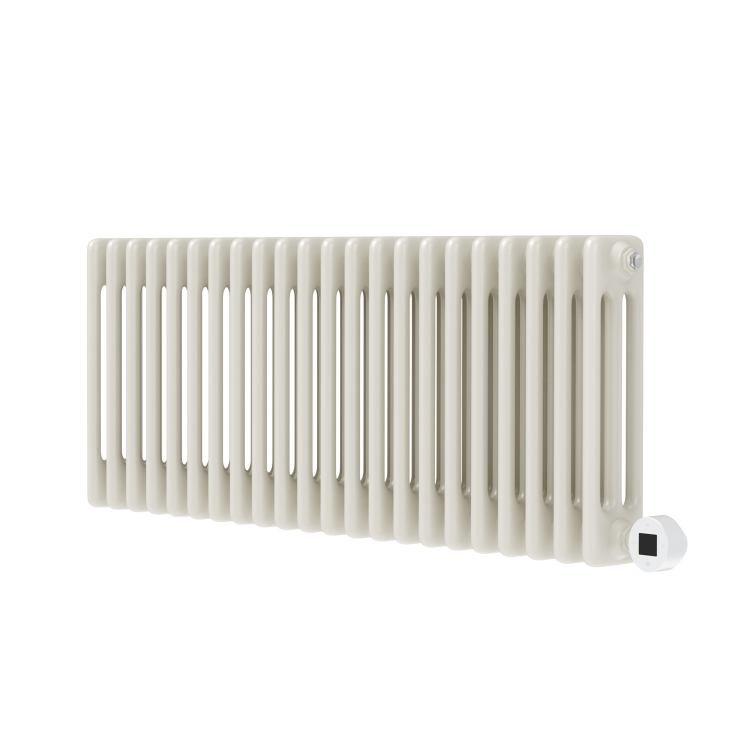 Linen Horizontal Smart Electric Radiator with Wi-Fi Thermostat - 1200W - H400xW1190mm - Bathroom Safe