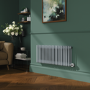 Salt & Pepper Horizontal Smart Electric Radiator with Wi-Fi Thermostat - 1200W - H400xW1190mm - Bathroom Safe