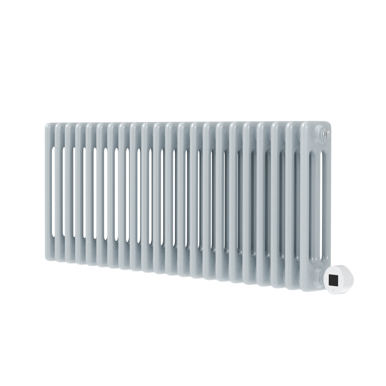 Salt & Pepper Horizontal Smart Electric Radiator with Wi-Fi Thermostat - 1200W - H400xW1190mm - Bathroom Safe