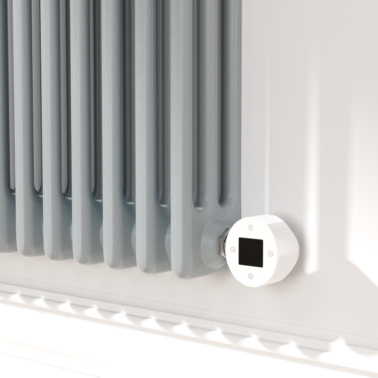 Salt & Pepper Horizontal Smart Electric Radiator with Wi-Fi Thermostat - 1200W - H400xW1190mm - Bathroom Safe
