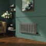 Smoked Stone Horizontal Smart Electric Radiator with Wi-Fi Thermostat - 1200W - H400xW1190mm - Bathroom Safe