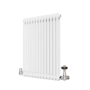 Reggio White Horizontal Double Column Radiator 800x605mm 2680 BTU - Cast Iron Style