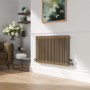 Reggio Beige grey Horizontal Double Column Traditional Radiator 600x1010mm 3462 BTU - Cast Iron Style