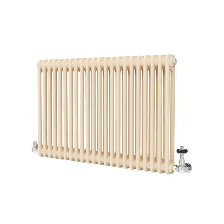 Reggio Elk brown Horizontal Double Column Traditional Radiator 600x1010mm 3462 BTU - Cast Iron Style
