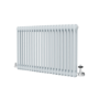 Reggio Salt & Pepper Horizontal Double Column Traditional Radiator 600x1010mm 3462 BTU - Cast Iron Style