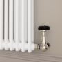 Reggio White Horizontal Double Column Radiator 800x1010mm 4535 BTU - Cast Iron Style