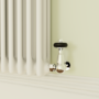 Reggio White Horizontal Triple Column Radiator 800x830mm 2411 BTU - Cast Iron Style