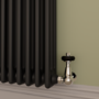 Reggio Midnight Black Horizontal Triple Column Radiator 800x1010mm 5736 BTU - Cast Iron Style