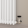 Reggio White Horizontal Triple Column Radiator 800x1010mm 5736 BTU - Cast Iron Style