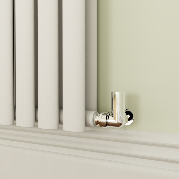 Sorrento White Horizontal Oval Designer Radiator 800x590mm Double Panel 3045 BTU