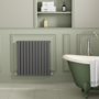 Riace Anthracite Horizontal Flat Designer Radiator 800x748mm Double Panel 3628 BTU