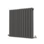 Riace Anthracite Horizontal Flat Designer Radiator 800x748mm Double Panel 3628 BTU