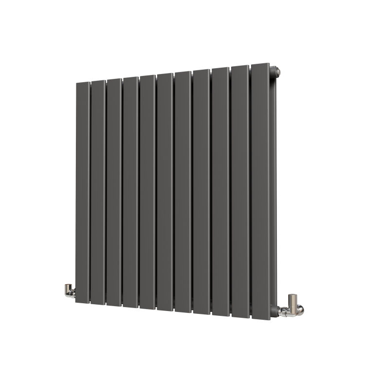Riace Anthracite Horizontal Flat Designer Radiator 800x748mm Double Panel 3628 BTU