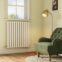 Riace White Horizontal Flat Designer Radiator 800x748mm Double Panel 3628 BTU