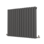 Riace Anthracite Horizontal Flat Designer Radiator 800x884mm Double Panel 4286 BTU