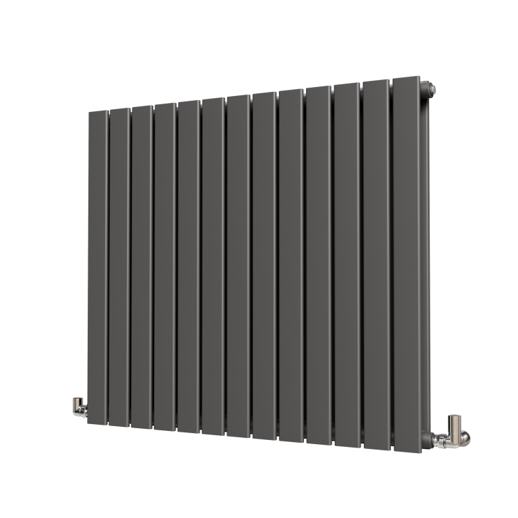 Riace Anthracite Horizontal Flat Designer Radiator 800x884mm Double Panel 4286 BTU